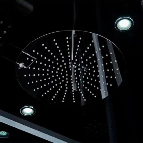 Гідромасажний паровий бокс із терморегулятором GOLSTON G-U693BB чорний лівосторонній - Зображення 7