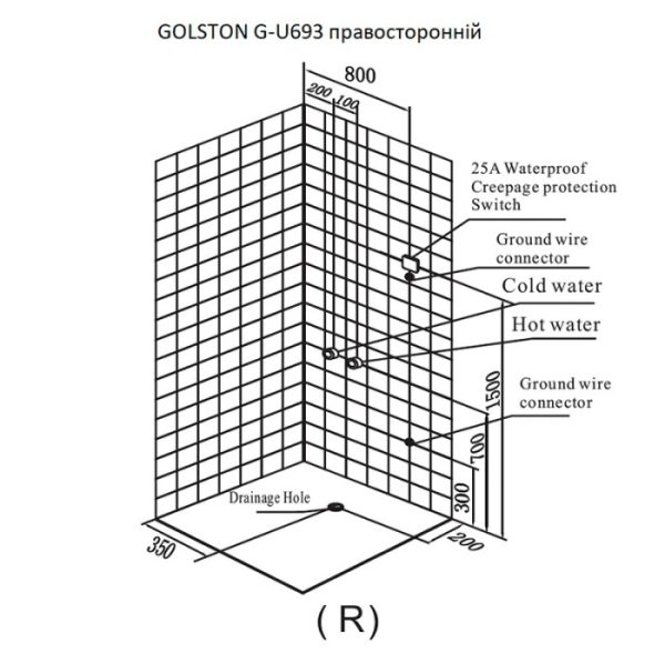 Гідромасажний паровий бокс GOLSTON G-U693 сатин 1450х950х2230 мм лівосторонній (GU693141) - Зображення 16